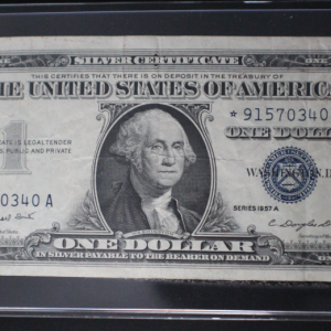1957 A $1 Silver Certificate Star VF / A UNC G. Washington Note