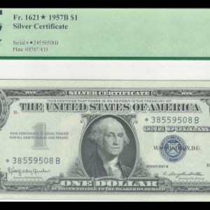 1957 B $1 Silver Certificate STAR New GEM 66PPQ UNC Certified! G Washington Note