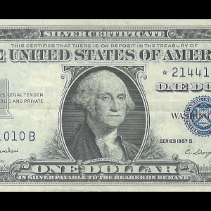 1957 B $1 Silver Certificate Star VF G. Washington Note