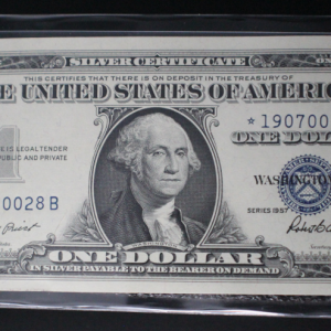 1957 $1 Star Silver Certificate Crisp UNC G. Washington Note