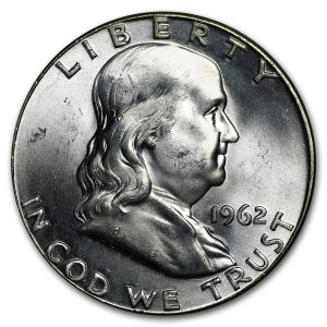 1962 $0.50 Franklin MS68 / BU Coin