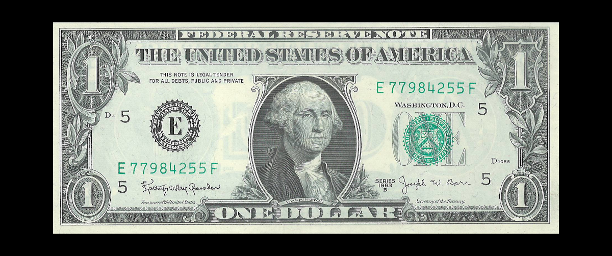 Other & unclassified - 1963 USA The United States of America GEORGE  WASHINGTON ONE DOLLAR $ 1 Banknote Currency (#151) Fine