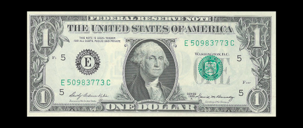 1969 $1 Federal Reserve Crisp UNC G. Washington Note