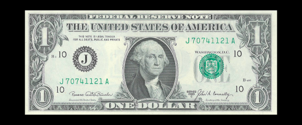 1969 C $1 Federal Reserve Note Crisp UNC G. Washington Note