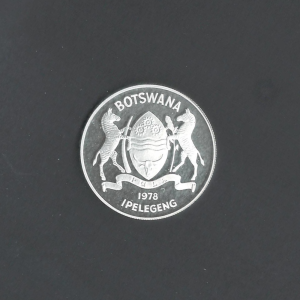 1978 Wildlife 5 Pula Antelope Gemsbok Proof UNC Coin