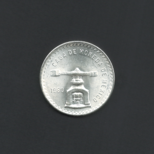 1980 1 Peso Onza Balance Scale Silver Brilliant UNC Coin