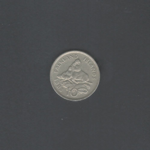 1983 10 Pence Sea Lions Copper-nickel AU 11.31 gm British Overseas Territories Coin