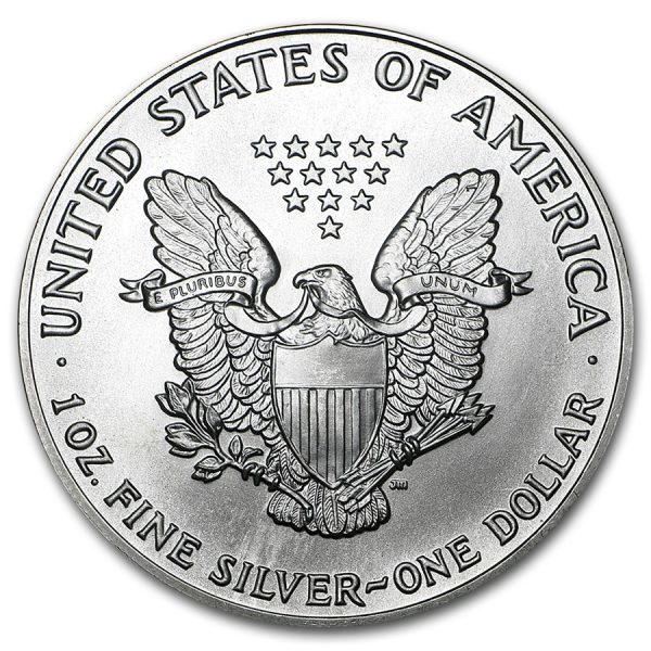 1991 $1 American Silver Eagle Dollar MS64 / BU Coin