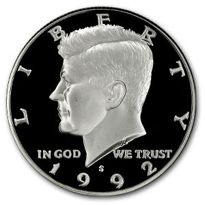 1992 S $0.50 Kennedy MS69 / BU Coin