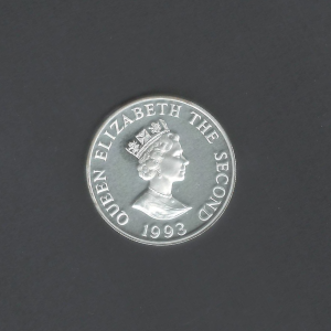 1993 Alderney Coronation £2 Queen Elizabeth II Silver BU Proof Coin