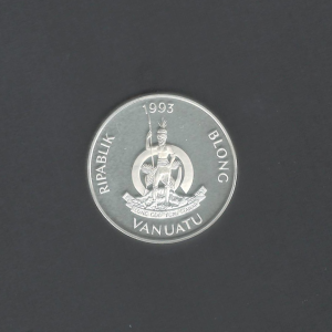 1993 Coronation Royal Australian Mint 50 Vatu Queen Elizabeth II Silver UNC Proof Coin