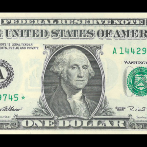 1995 $1 Federal Reserve Note Star Crisp UNC G. Washington Note