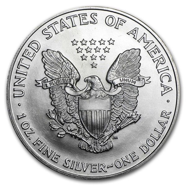 1998 $1 American Silver Eagle Dollar MS65 / BU Coin