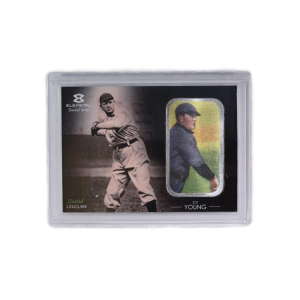 1oz Silver Bar T-206 Cy Young - Baseball Greats Series #2 New / Sealed Comes in Special Plastic type container! Great for Collectors!