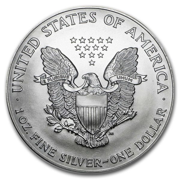 2001 $1 American Silver Eagle Dollar MS64 / BU Coin