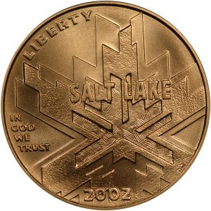 2002 W (West Point) $5 Salt Lake City Olympics Gold MS70 / BU Certified Coin