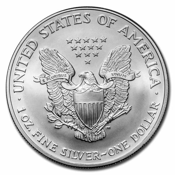 2004 $1 American Silver Eagle Dollar MS64 / BU Coin