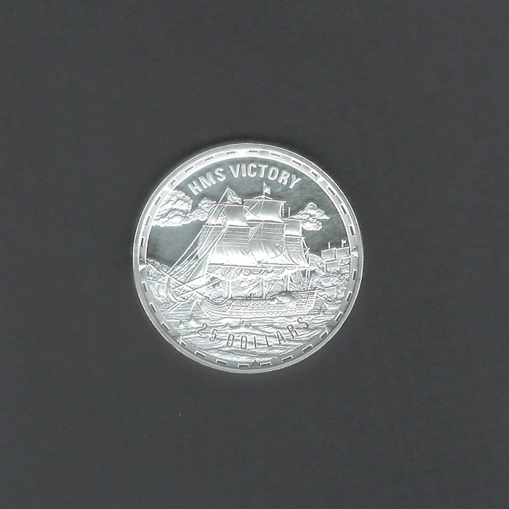 2005 $25 Legendary Fighting Ships HMS Victory Solomon Islands Coin