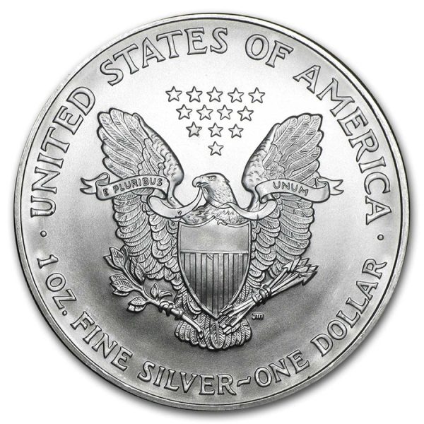 2005 $1 American Silver Eagle Dollar MS63 / BU Coin