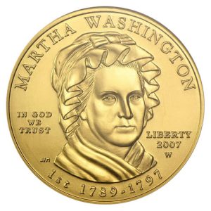 2007 First Spouses W / West Point $10 Martha Washington Gold MS70 / Certified Coin / Slab