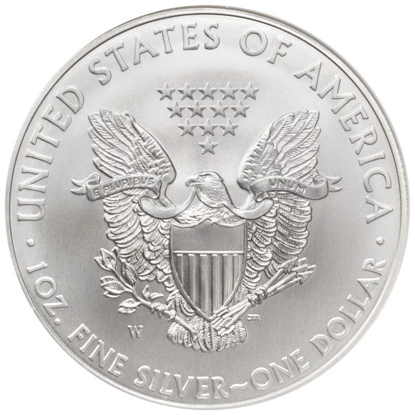 2008 $1 American Silver Eagle Dollar MS69 / BU Coin