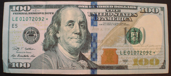 2009 A $100 Star Federal Reserve Note Star A UNC