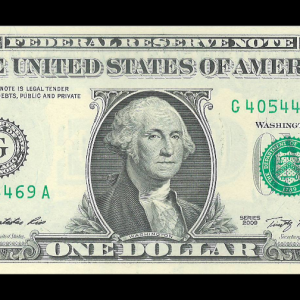 2009 $1 Federal Reserve Note G Crisp UNC G. Washington Note