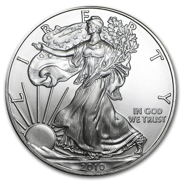 2010 $1 American Silver Eagle Dollar MS68 / BU Coin