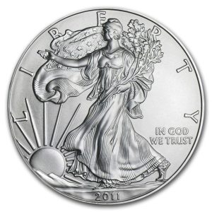 2011 $1 American Silver Eagle Dollar MS70 / BU Coin