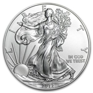 2012 Type 1 $1 American Silver Eagle Dollar MS70 / BU Coin