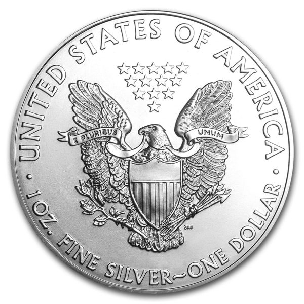 2013 $1 American Silver Eagle Dollar MS63 / BU Coin