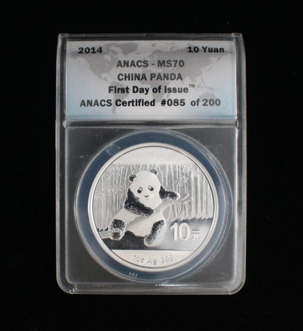 2014 10 Yuan Chinese Panda Silver MS-70 31.103 gm / 1 Troy oz Coin