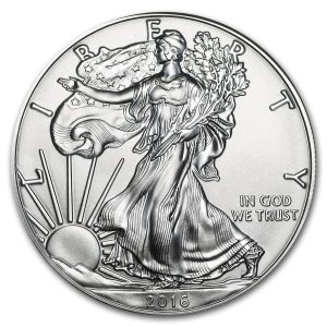 2016 $1 American Silver Eagle Dollar MS69 / BU Coin
