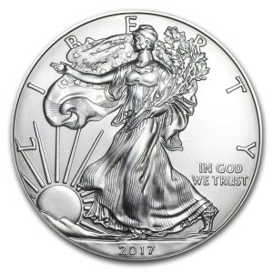 2017 $1 American Silver Eagle Dollar MS69 / BU Coin