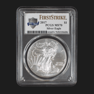 2017 25th Anniversary - First Strike $1 American Silver Eagle Dollar MS70 Certified Slab
