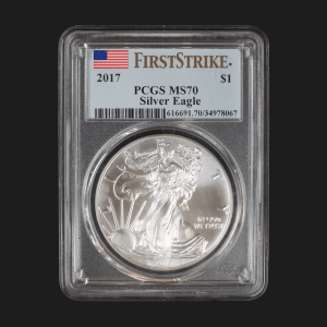 2017 First Strike $1 American Silver Eagle Dollar MS70 Certified Slab