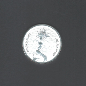 2018 Scottsdale $1 Mermaid Rising Silver Proof UNC .999 31.103 gm / 1 Troy oz Only 15,000 Minted / Rare Coin! Legal Tender in Fiji Coin