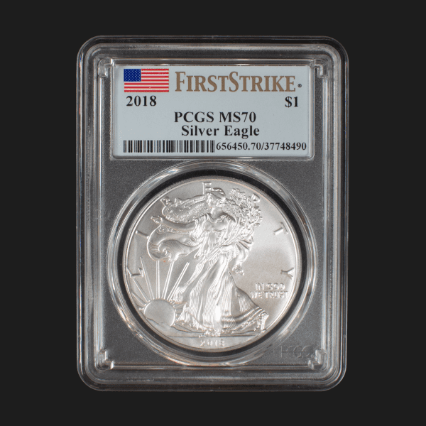 2018 First Strike $1 American Silver Eagle Dollar MS70 Certified Slab