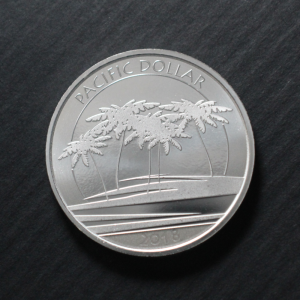 2018 $1 Fiji Pacific Palm Trees Silver Proof 31.103 gm / 1 Troy oz Coin