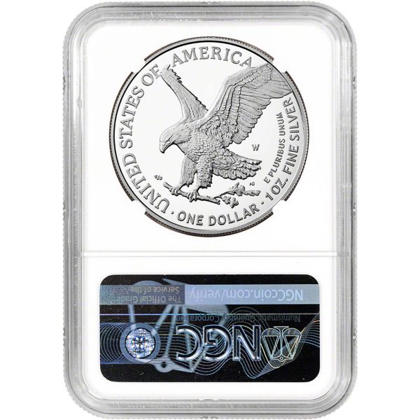 2021 Type 2 W / West Point $1 American Silver Eagle Dollar PF70 / Ultra Cameo Slab