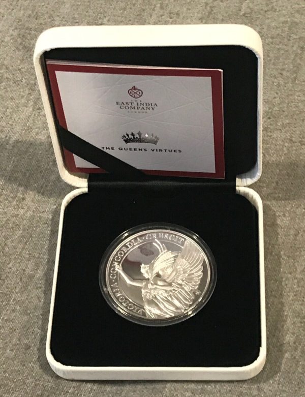 2021 £1 The Queen´s Virtues - Victory St. Helena BU Proof Comes in a Air-Tite Capsule - In Nice Box with COA Coin