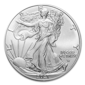 2021 Type 1 $1 American Silver Eagle Dollar MS66 / BU Coin