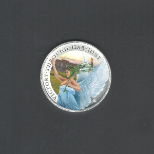 2021 £1 St. Helena Queens Virtue "Colorized"! BU 31.103 gm / 1 Troy oz Coin