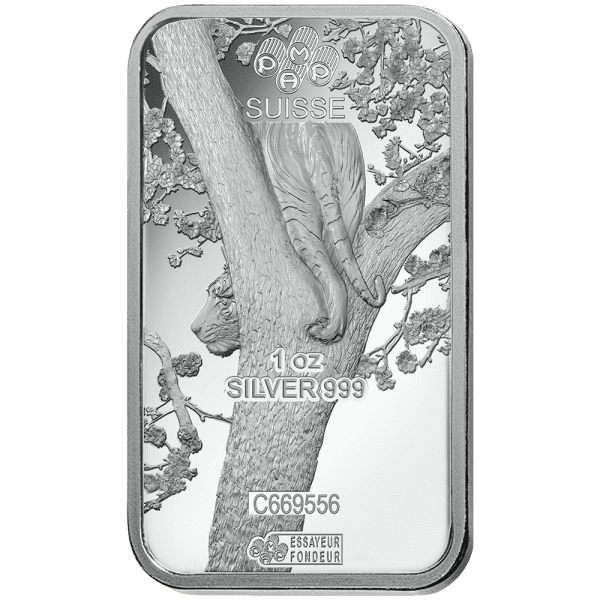 2022 Year of the Tiger Lunar Silver Bar! .999 1 Troy oz