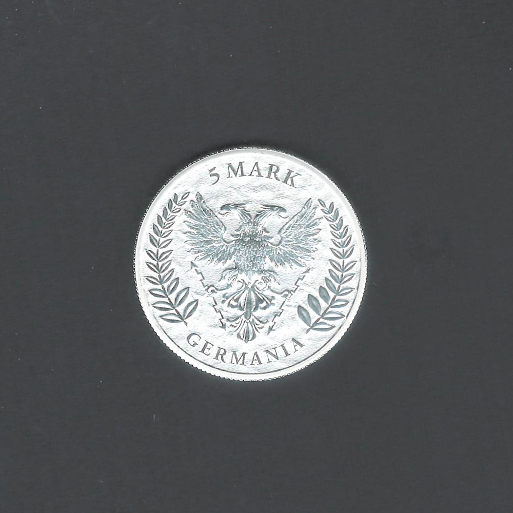 2023 5 Mark Lady Germania Silver Proof .9999 with COA Round