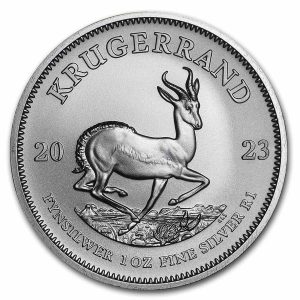 2023 1 Rand 25 coins of: Springbok Antelope Krugerrand Silver B UNC - 25 Coins in this set!