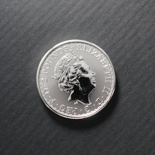 2023 2 GBP / £2 Britannia Elizabeth II Silver BU .999 31.103 gm / 1 Troy oz Coin
