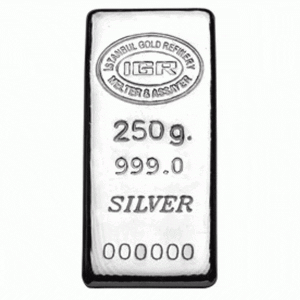 250 Grams .999 Fine Silver Bar IGR NEW Bullion