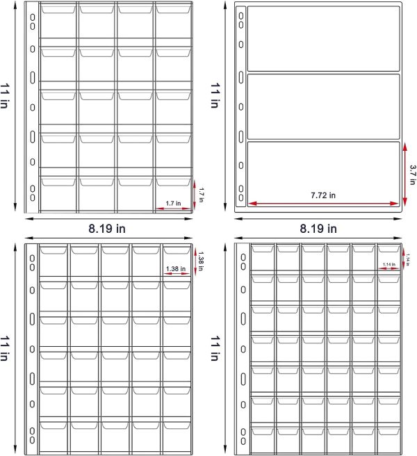 2 in 1 Collection for Paper Money & Coins! Black - Stainless Steel Storage Binder