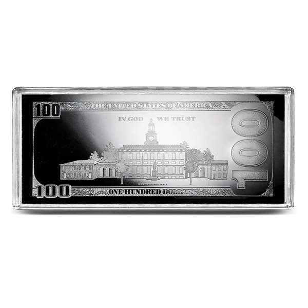4 Ounce Silver Bar ($100 Currency Design) ! 4 oz Bullion